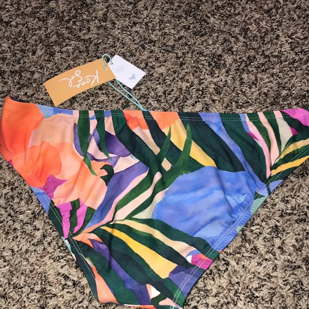 Kona Sol 🐠 Colorful Floral Women's Bikini Bottoms Size M | NWT! - Picture 2 of 5